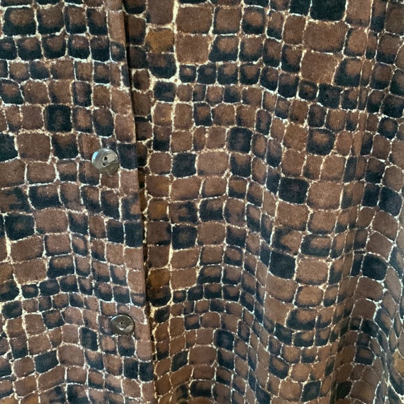 Jason Maxwell Woman’s 1X 80% Cotton Velour Button Up L/S Side Slits Shirt Jacket - Picture 3 of 10